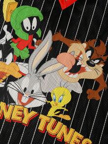 Slaydiva LOONEY TUNES X SHEIN Áo thun lưới cổ chữ V dáng thường ngày dành cho nữ - Nhiều màu - Xem 10