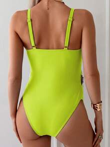 Swim Vcay Áo tắm liền thân họa tiết hoa dành cho bà bầu, thích hợp cho kỳ nghỉ biển thư giãn. - màu xanh lá - Xem 2