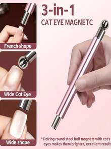 Bộ 4 nam châm hình mắt mèo, hạt đen, nam châm hình trái tim, dùng cho sơn gel móng tay, nam châm mạnh, thích hợp làm móng nghệ thuật mắt mèo, tự làm móng tại nhà, dụng cụ chuyên nghiệp. - Nhiều màu - Xem 4