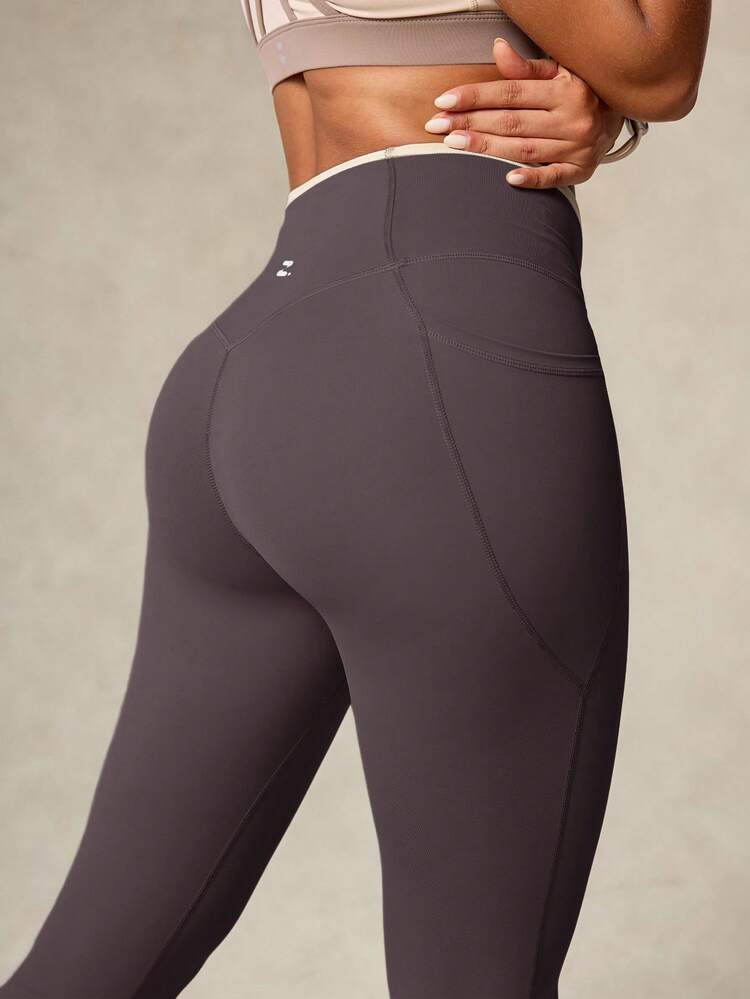 OutZeal Calças Femininas para Atividades ao Ar Livre, Ginásio, Ioga, Caminhada, Controle de Barriga, Tecido Absorvente de Suor, Cintura Cruzada, Calça Flare, Calça Esportiva, Primavera e Verão - Roxo - Visão 9