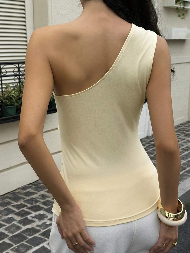 Women's Solid Color Metal Decor Camisole