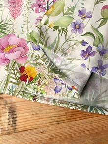 EMERY ROSE Áo kiểu cổ tròn tay lửng, họa tiết hoa và bướm, phong cách nghệ thuật. - Nhiều màu - Xem 3