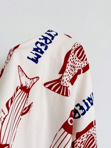 SHEIN WYWH 女士绿色热带花卉印花镂空系带A字中长吊带连衣裙，适合度假穿着 - 彩色 - 查看 7