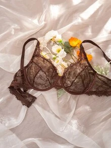 3pcs/Set Women's Lace Underwire Comfortable Plus Size Bras - Multicolor - View 4