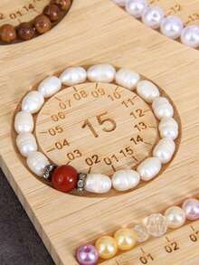 1PC Bamboo Beading Board For DIY Jewelry - Bracelet & Necklace Design Tray With Storage, High-Quality Craft Tool Mats, Perfect Gift For Girlfriends, No Power Required - primary color - View 9