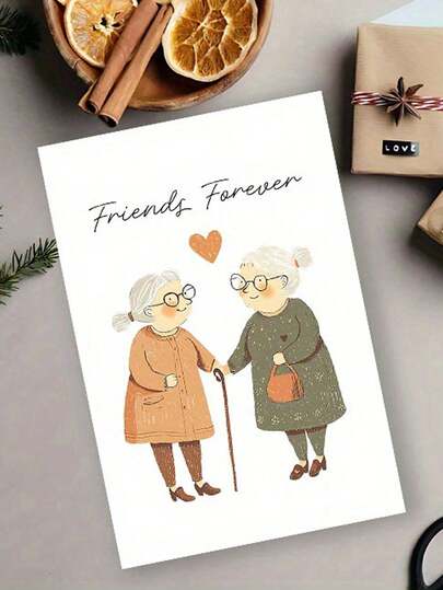 1 PIEZA Tarjeta de amistad significativa con sobre para mejor amiga, compañera de clase, colega, decoración de amistad, celebrando una amistad duradera, notas de agradecimiento, amigos para siempre divertidos