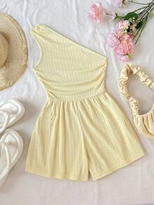 Tween Girl Tween Girls' Casual Everyday Comfortable Romper - Yellow - View 2