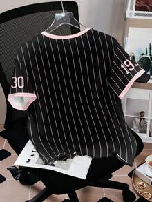 Betty Boop x SHEIN SHEIN Attitoon 女士休闲简约圆领短袖宽松T恤 - 彩色 - 查看 2