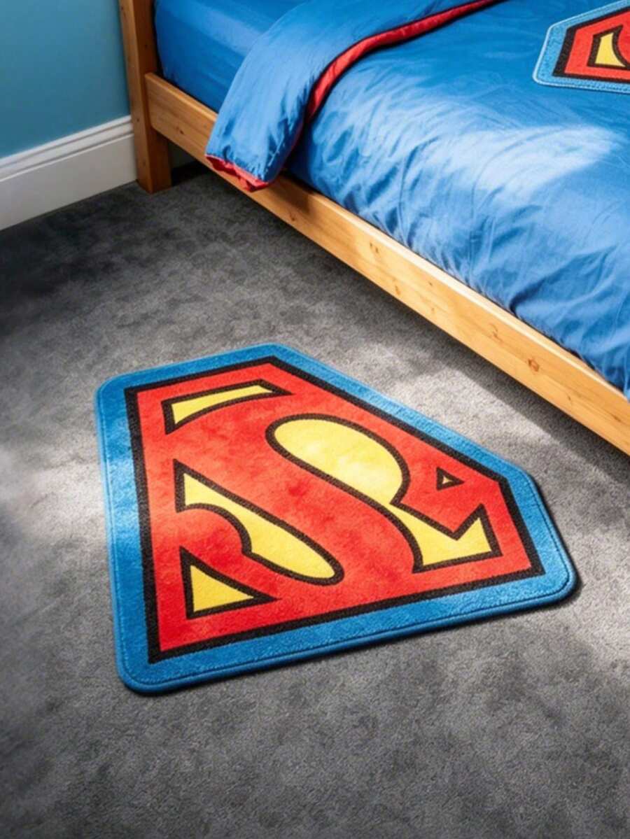 SUPERMAN X SHEIN 1pc Special-Shaped Rug - Multicolor - View 1