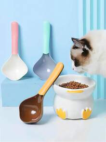 带饮水器的双碗宠物喂食器 - 塑料猫狗食盘套装，柔和便携设计，防漏 - 彩色 - 查看 3