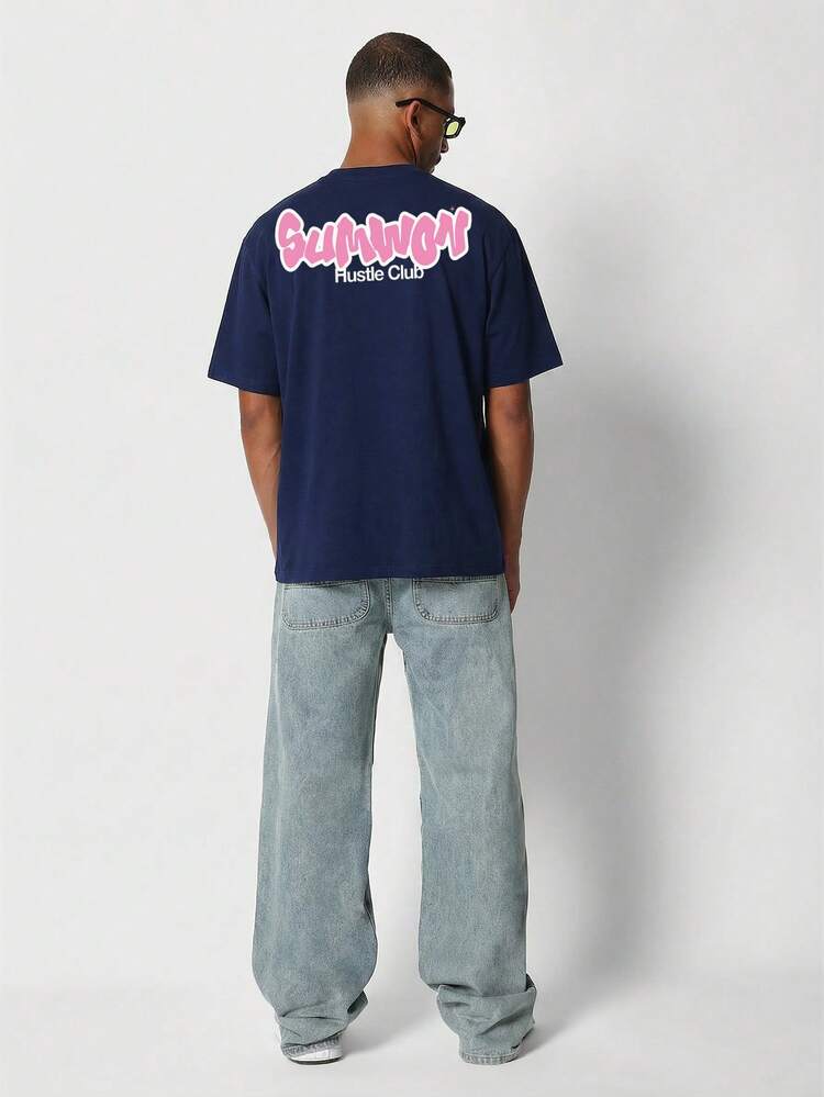 SUMWON タイポグラフィプリント入りグラフィックTシャツ