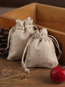 25PCS 50PCS 100PCS DRAWSTRING BURLAP JUTE GIFT BAGS DIY WEDDING FAVOR PACKAGING JEWELRY WRAPPING POUCHES SMALL BUSINESS SUPPLIES - View 8