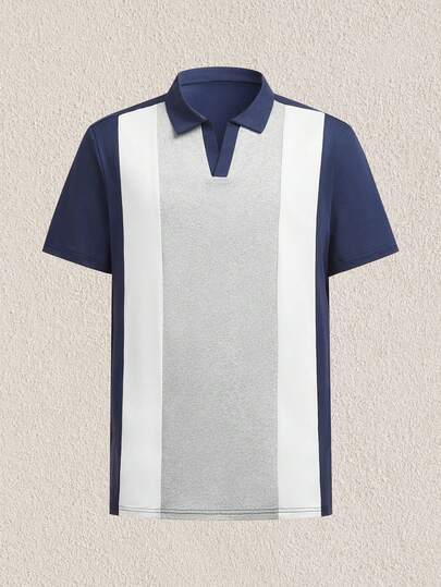 Mercer Haus Zrgoth 男士休闲日常撞色 Polo 衫，春夏款