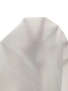金色方形搭扣腰带，白色底黑色滚边撞色腰身和荷叶边下摆，黑白撞色设计，女士休闲连体裤，适合通勤和日常优雅穿着 - 白色 - 查看 5