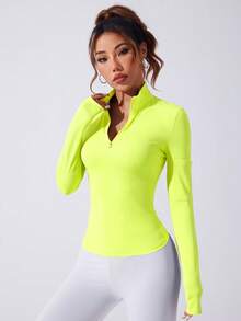 Easithlete Easithlete 女士荧光绿休闲百搭日常穿着及运动长袖卫衣 - Limelight Green - 查看 4