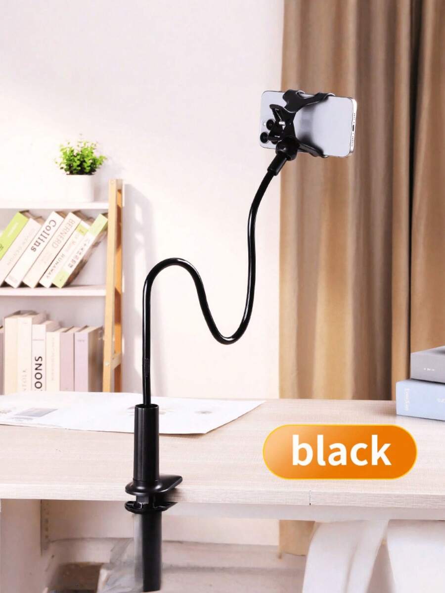 Giá đỡ điện thoại di động tiện dụng, đế xoắn ốc, phụ kiện để bàn cạnh giường ngủ, giá đỡ điện thoại/máy tính bảng đặt cạnh giường. - màu đen - Xem 1