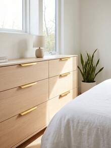 5PCS Brushed Gold Cabinet Handles, Suitable For Cabinets And Wardrobes, Sizes: 8cm/3.15in, 12cm/4.72in, 15cm/6in, 20cm/7.87in, 30cm/11.8in, Kitchen Cabinet Pulls, Drawer Pulls, Modern Concealed Aluminum Handles For Wardrobe Doors, Brushed Gold - Gold - View 6