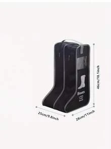 1 pieza Bolsa para botas de equitación, Bolsa de almacenamiento de botas de equitación, Organizador de equipos ecuestres - Negro - Ver 2