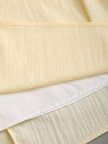 SHEIN Sweetro 女士甜美度假风黄色半身裙，春夏秋季 - 黃色 - 查看 5