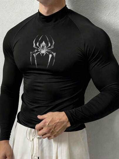 Sport MetroGents 男士休闲运动印花长袖T恤