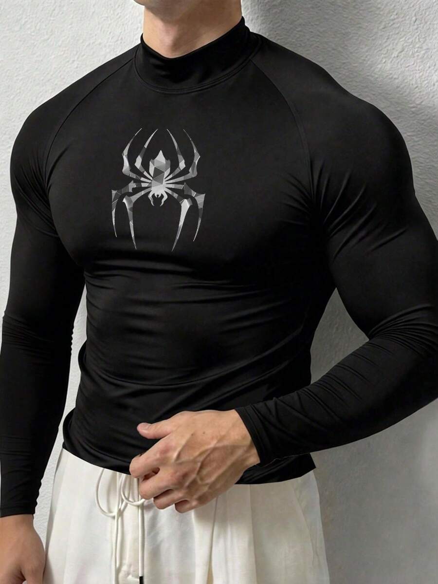GymBeat Men's Casual Sports Printed Long Sleeve T-Shirt, Gym - Multicolor - View 1