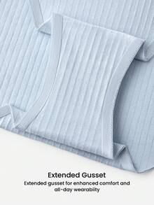 LUVLETTE Bộ 3 quần lót nữ cạp cao bằng cotton Plus - Màu đen - Nhiều màu - Xem 4