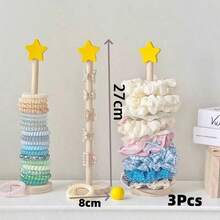 Joivida 1Pc/2Pcs/3Pcs Star Hair Band Solid Wood Storage Rack, Hair Band Headband, Hair Clip, Hair Claw Storage Rack, Hair Accessory Storage - Multicolor - View 10