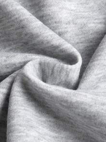 Manfinity ZONE917 休闲时尚街头3D高频十角星小Logo灰色双层腰部短裤 - 灰色 - 查看 4