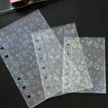 Joivida Tập giấy dán hình trái tim khổ A7, A6, M5, A8 - 10 tờ, 20 tờ, bộ thay thế bìa rời với các trang trong suốt và trang bóng. Sách dán dập nổi 3D cắt laser, album dán, phụ kiện album ảnh rời khổ A7. - Nhiều màu - Xem 15
