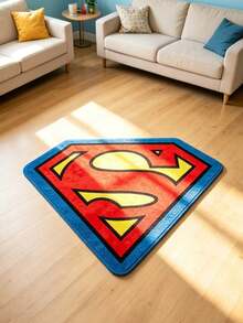 SUPERMAN X SHEIN 1pc Special-Shaped Rug - Multicolor - View 5