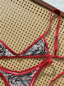 Swim Mod Bộ bikini quây 2 mảnh in kỹ thuật số với dây đeo có thể điều chỉnh và quần bikini kiểu dáng gợi cảm, đồ bơi thời trang và quyến rũ. - Nhiều màu - Xem 6
