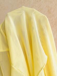 Soleia 女士不对称下摆项链背心，饰有贝壳图案，适合海滩度假和夏季穿着 - 黃色 - 查看 8