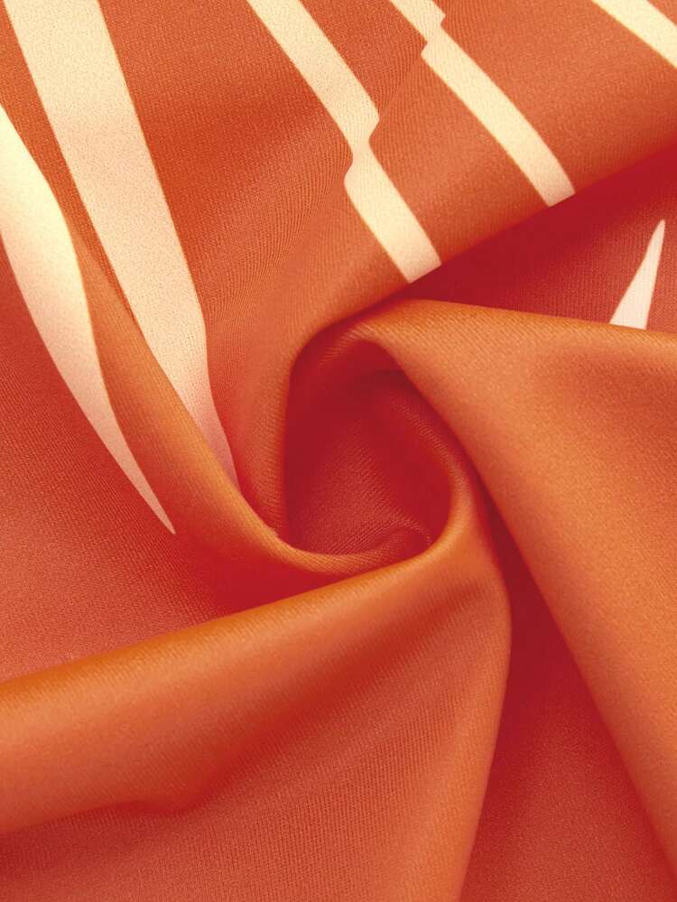 SHEIN Maija Women's Summer Beach Vacation Printed Halter Bikini Set