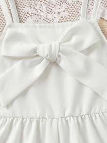 Mommy & Me Cute Gingham Bow Strap Romper, Summer - Multicolor - View 7