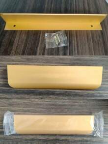 5PCS Brushed Gold Cabinet Handles, Suitable For Cabinets And Wardrobes, Sizes: 8cm/3.15in, 12cm/4.72in, 15cm/6in, 20cm/7.87in, 30cm/11.8in, Kitchen Cabinet Pulls, Drawer Pulls, Modern Concealed Aluminum Handles For Wardrobe Doors, Brushed Gold - Gold - View 12