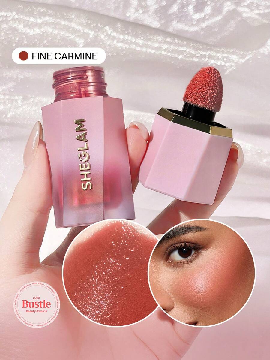 SHEGLAM Color Bloom Colorete líquido-Fine Carmine rare colorete Marca Belleza Maquillaje Maquullaje Cosmética para Mujeres Niñas Perfecto para Invierno Primavera Verano Ideal para Y2K Elegante Moda Adecuado para Cumpleaños Día de la Madre Regalo Fiesta Listo Mejor Color - Fine Carmine - Ver 1