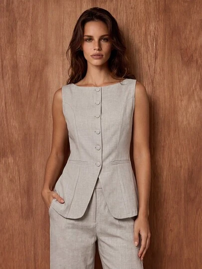 RueChic Dames, lente, zomer, knoop, top, blazer,