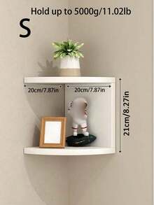 1pc Corner Shelf, Corner Protection Against Moisture, No Drilling Required, Wall-Mounted, Bedroom Wall Shelf, Corner Shelf, Kitchen Triangle Cabinet, Storage Rack. - Multicolor - View 3