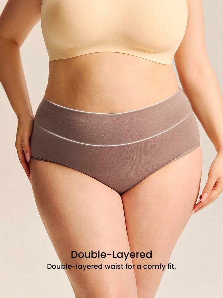 Plus 3-Pack High-Waist Briefs