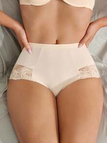 3pcs Contrast Lace Panty Lingerie - Multicolor - View 3