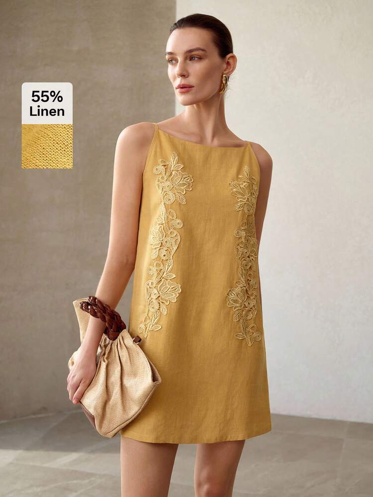 WOMEN'S EMBROIDERED FASHIONABLE VERSATILE SHORT DRESS