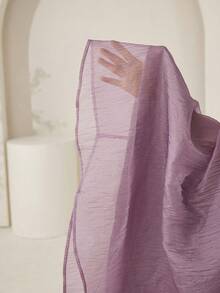 Veilorie 女士优雅纯色长袖连衣裙 - 藕粉色 - 查看 9