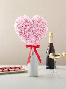 40pcs/Set Pink Artificial Flowers, Minimalist PS Foam Decorative Flowers, Home Decor (OPP Packaging) - Baby Pink - View 2