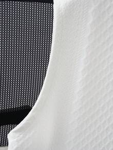 Manfinity Joysei Men's Minimalist Versatile Jacquard Knit Sleeveless Vest - White - View 3