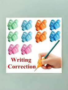 2PCS/3PCS/4PCS/5PCS Multicolor Silicone Ergonomic Pencil Grips Handwriting Posture Correction Tool Writing Aid For School Supplies Stationery - Multicolor - View 10