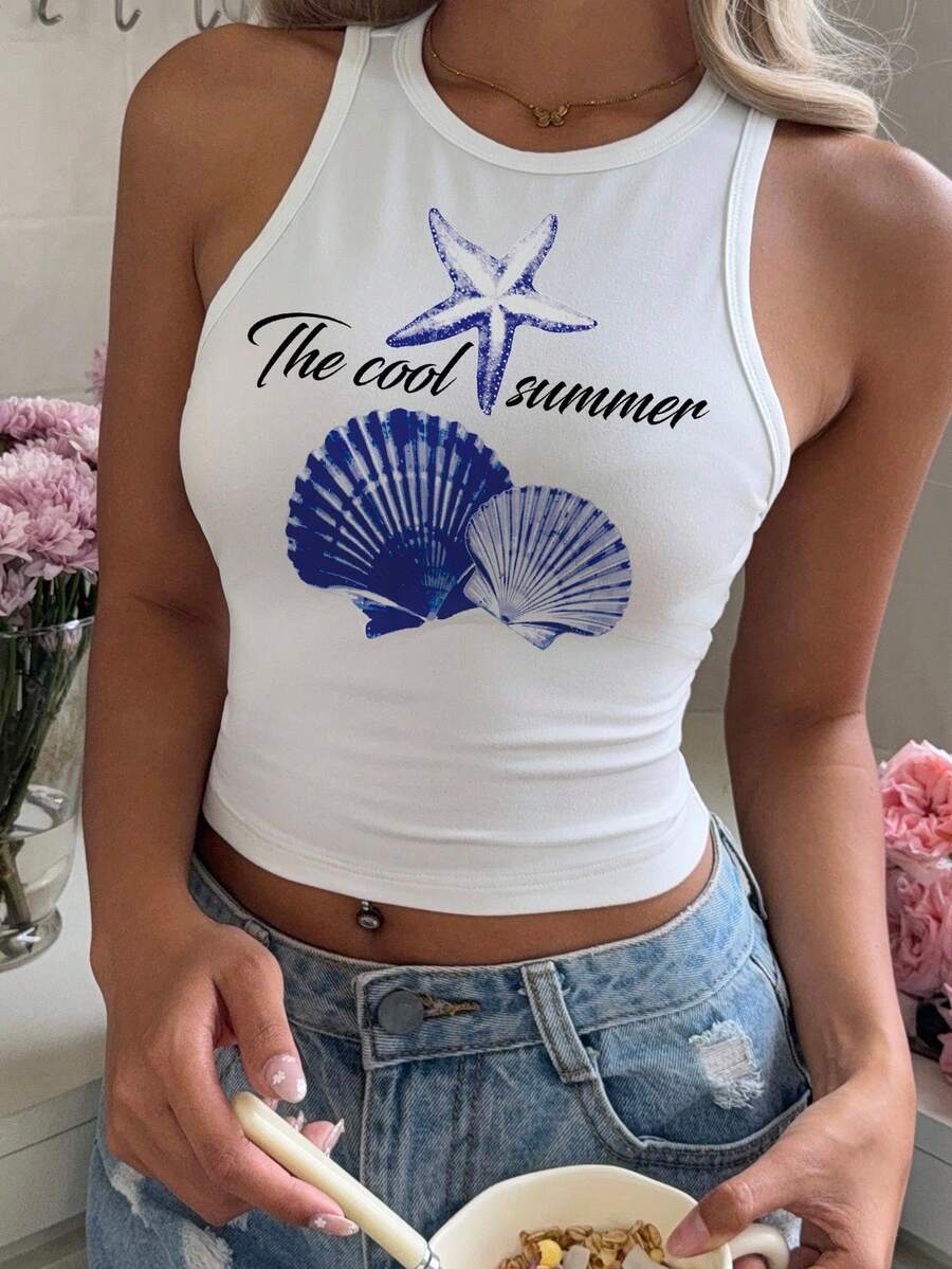 Mulvari Áo tank top nữ dáng ôm, cổ tròn, tối giản, thích hợp cho mùa hè. - Nhiều màu - Xem 1
