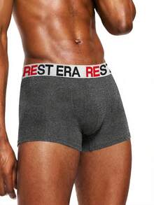 10pcs/Pack Men's Letter Print Boxer Briefs - Multicolor - View 3