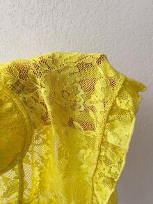 Soleia Women's Yellow Lace Camisole For Vacation - Yellow - View 7