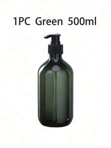 Botella con bomba de presión de 300ml/500ml, recipiente de plástico transparente reutilizable, utilizado para champú, loción y viajes - Multicolor - Ver 11