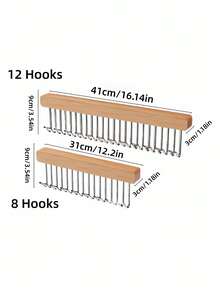 Solid Wooden Wall Mounted Pull Out Hanger For Underwear Hats Scarves Ties Vests Closet Organizer For Women TShirts Pants Dresses Winter Spring Summer Wear - Multicolor - View 3